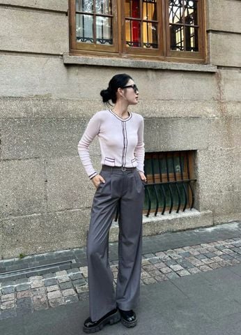  Quần tây ghi xám - kèm belt vải 