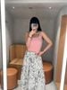  Tank top hồng - viền đen 