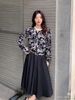  CDG đen họa tiết nơ tim 