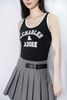  Áo tank top đen viền trắng - gấu ADORE 