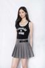  Áo tank top đen viền trắng - gấu ADORE 