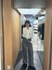  Sơ mi lụa chữ, cổ thắt nơ 