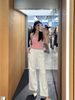  Tank top hồng - viền đen 