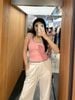  Tank top hồng - viền đen 