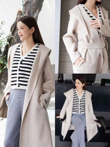  Áo dạ mangto be, buộc dây 