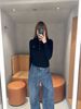  Áo đen cashmere kim tuyến - cổ polo 