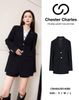  Vest dạ đen, 2 cúc cài 