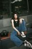  Áo tank top đen tim ngực 