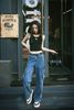  Áo tank top đen tim ngực 