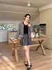  Áo tweed muối tiêu viền đỏ 