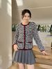  Áo tweed muối tiêu viền đỏ 
