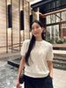  Áo ngắn tay trám lông trắng 