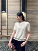  Áo ngắn tay trám lông trắng 