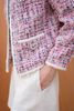  Áo dạ tweed hồng túi viền trắng 
