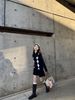  Áo len polo navy họa tiết trám trắng 