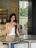  Áo tank top trắng viền đen CC 