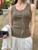  Áo tanktop màu xanh rêu 