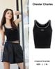  Áo tank top đen viền trắng CC 