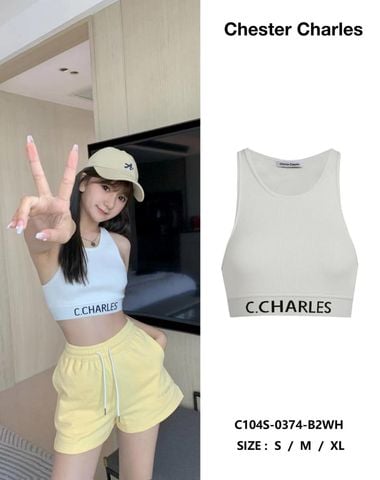  Áo tank top croptop trắng 