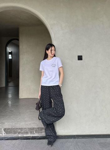  Quần cạp chun dây hoa lá 