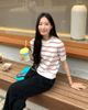  Quần nỉ đen hai túi viền trắng 