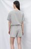  Áo thun xám dệt kim tuyến - gấu ngọc (SET) 