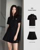  Bộ áo polo và chân váy - đen full logo tim trái set 