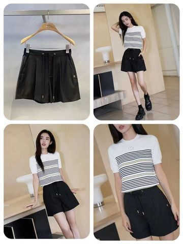  Quần sooc đen - gấu vàng 