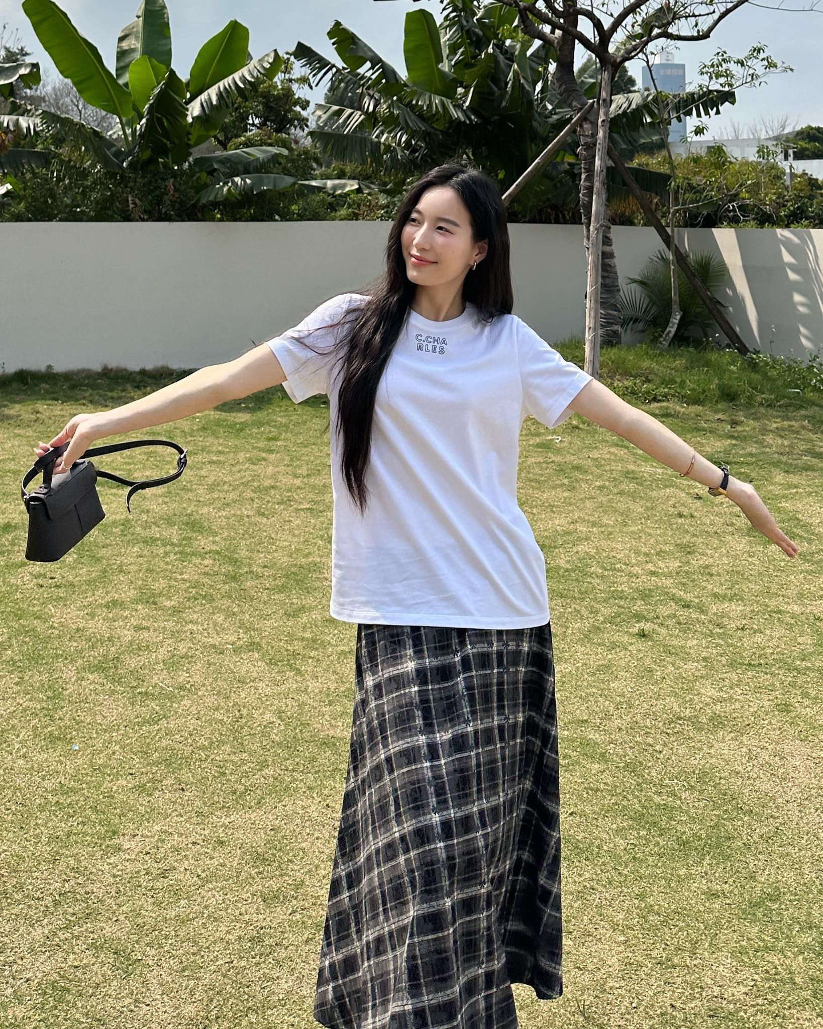  Chân váy caro kẻ CH SET 