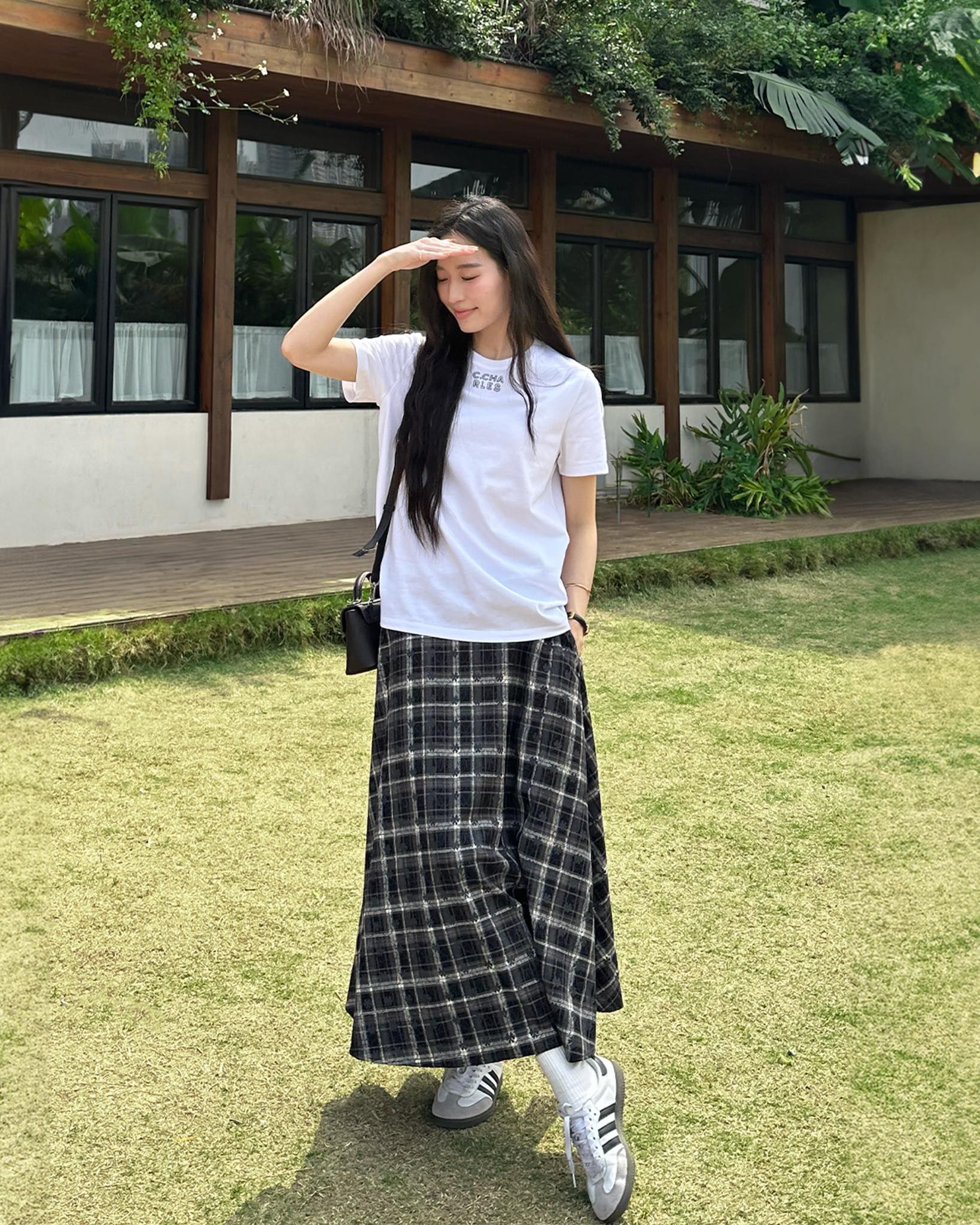  Chân váy caro kẻ CH SET 