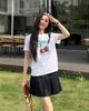  Áo phông trắng cherry đỏ 