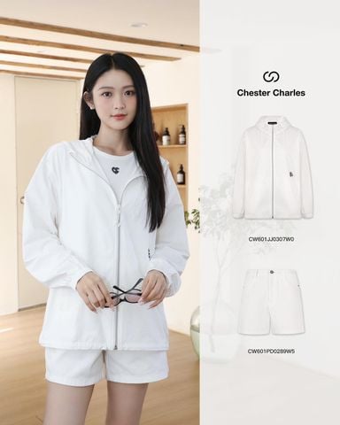  Áo gió trắng -gấu đen nhỏ 