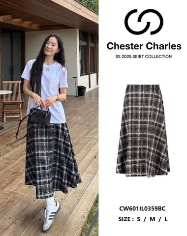  Chân váy caro kẻ CH SET 