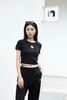  Áo thun gân tia chớp đen 