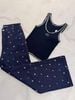  Áo tank top đen viền trắng CC 