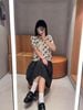  Áo CDG trắng ngắn tay full logo CC 