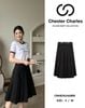  Chân váy đen dài -belt da đen 