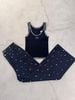  Áo tank top đen viền trắng CC 