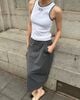  Chân váy dài Xám kèm Belt có dây 