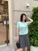  Áo Xanh ngọc chữ CC ngực - gấu ADORE trắng 