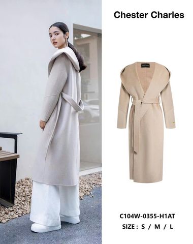  Áo dạ mangto be, buộc dây 