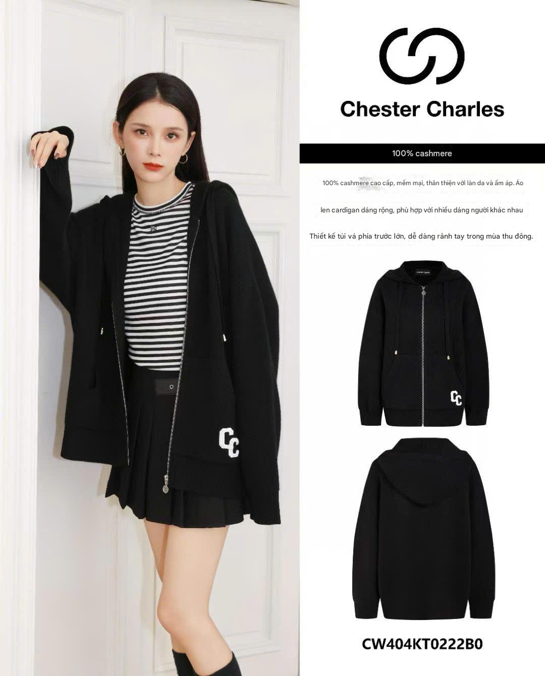  Áo khoác len đen cashmere 