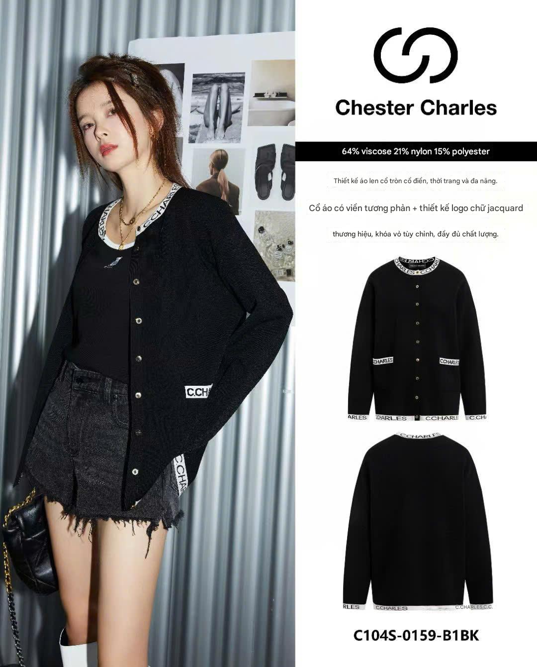  Áo CDG đen, viền chữ 