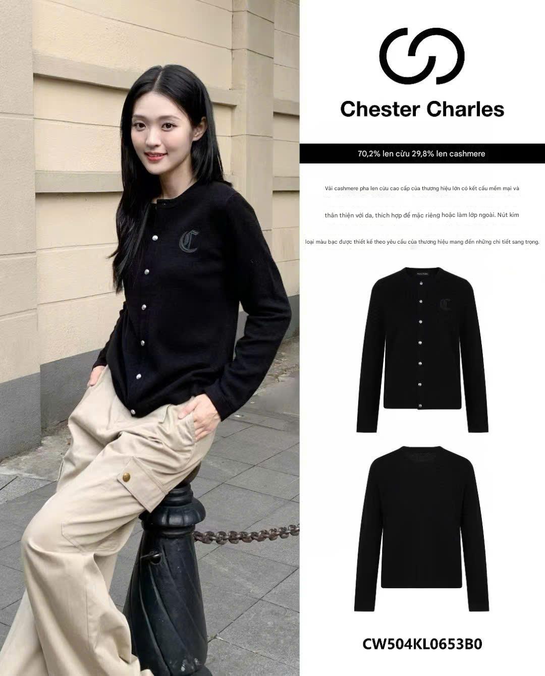  CDG đen logo chữ lồng CC 