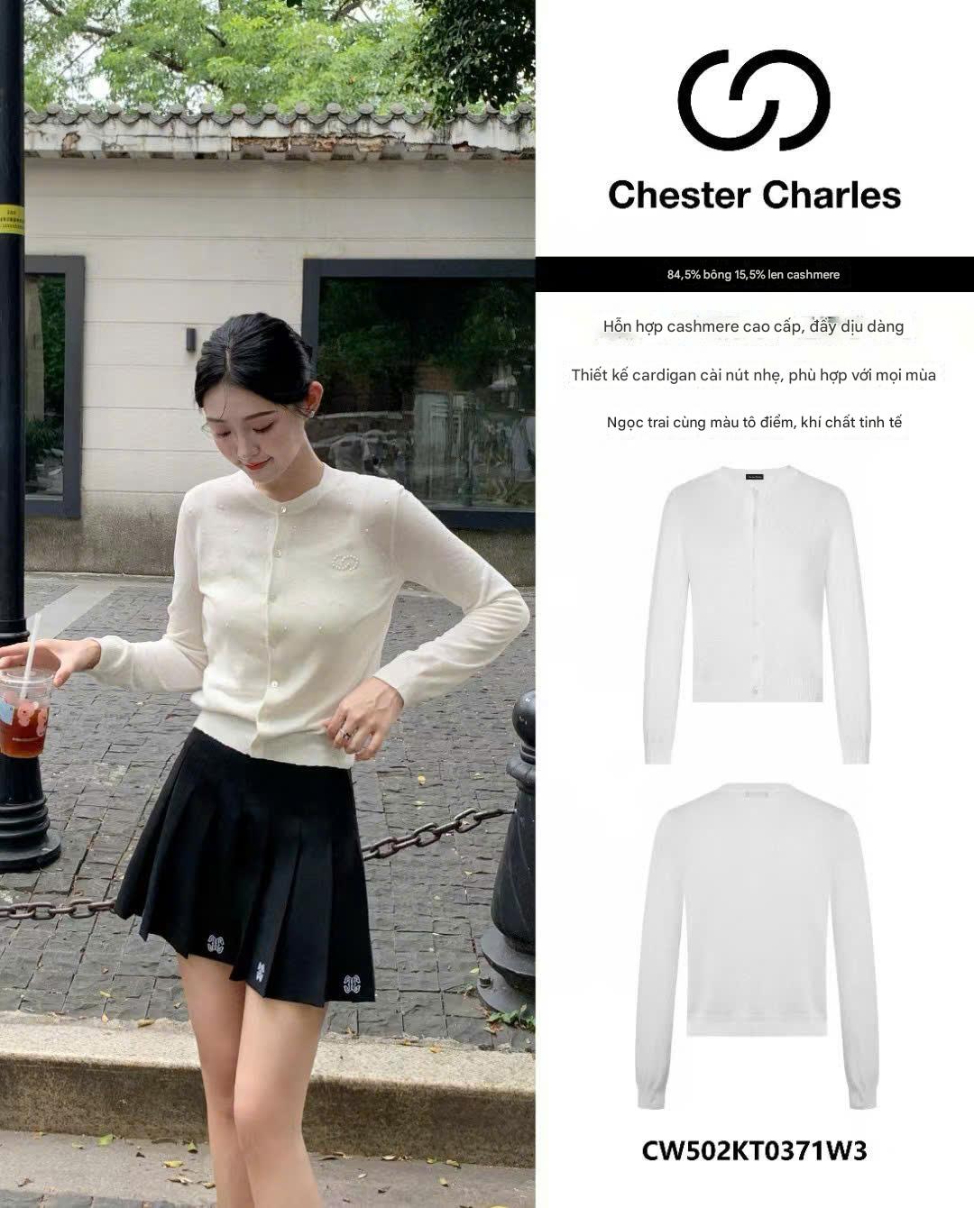  CDG Trắng - Chấm PVC 