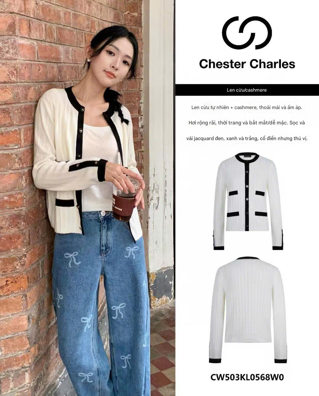  CDG trắng 4 túi viền đen 