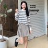  Chân váy be kẻ - 2 túi 