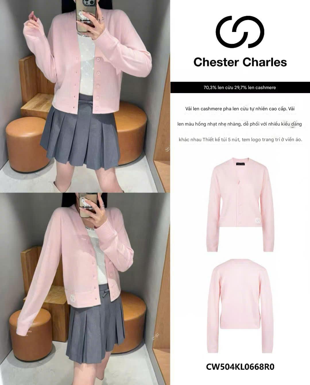  CDG hồng logo ngọc viền dưới 