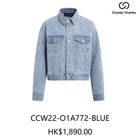  Áo Khoác Jean Màu Xanh Nhạt 