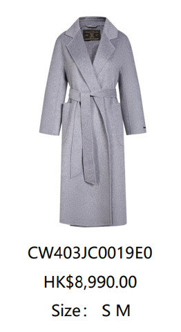  Áo dạ mangto dáng dài xám tro 